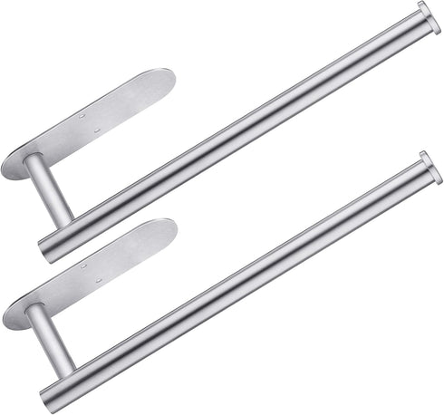 CUXIXA Paper Towel Holder Under Cabinet 2 Pack,Stainless Steel Paper Towel Holder