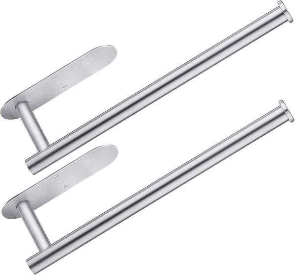CUXIXA Paper Towel Holder Under Cabinet 2 Pack,Stainless Steel Paper Towel Holder