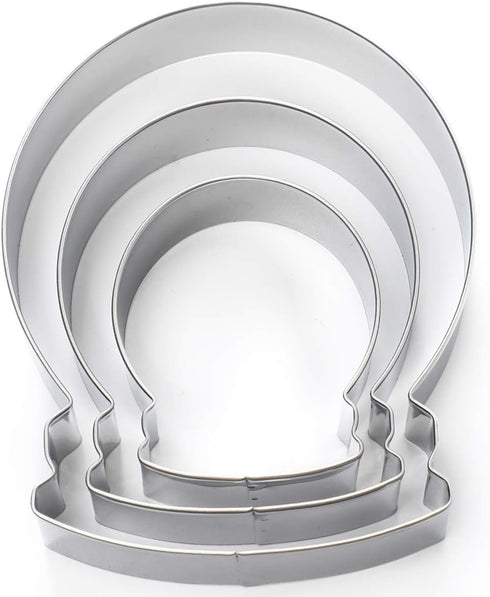 Christmas Winter Snow Globe Cookie Cutter Set, 3 Pieces in Graduated Size, Stainless Steel