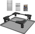 Grey Mini Fridge Silicone Mat with Raised Edges, 24''x24''x0.5'', Prevents Water Leakage from Electrical Equipment