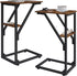 NEFROM C-Shaped End Tables, Sofa TV Trays Set of 2, Small Couch Side