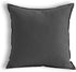 Jeanerlor 26"x26" Decorative Cotton Linen Couch Throw Pillow Case, Dark Grey Euro Sham for Wedding Gift