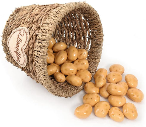 HUIANER Mini Artificial Potatoes, 40PCS Fake Potatoes Simulation Mini Vegetable for Home