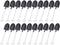 OaaXbbECco Cute Mini Shovel Shape Disposable Plastic Dessert Spoons, 100 Black & White Model 2