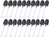 OaaXbbECco Cute Mini Shovel Shape Disposable Plastic Dessert Spoons, 100 Black & White Model 2
