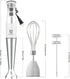 Immersion Hand Blender, UTALENT 3-in-1 8-Speed Stick Blender with Milk Frother, Egg Whisk for Smoothies and Soups
