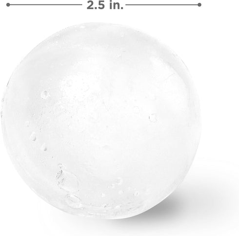 Zoku Set of 2 Silicone Ice Sphere Molds, Stackable 2.5-Inch Ice Ball Maker, Leak-free, Easy-Release, Red