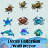 Comfy Hour Ocean Voyage Collection Sea Turtle Coastal Beach Coral Theme Decorative Wall Hanger Set of 2