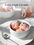 DOWAN 10 OZ Ice Cream Bowls Set of 6, 4.25" Ceramic Dessert Bowls for Side Dishes, Oatmeal, Fruit