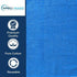 16"x27" (12 Pack) Simpli-Magic Cotton Hand Towels Soft Towels for Bathroom, Kitchen, Salon & Gym (Blue)