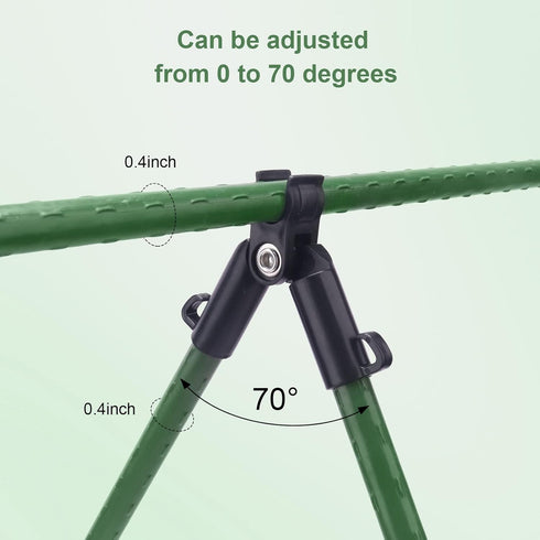 Zwish 50Pieces Adjustable Plant Trellis Connectors - Tomato Plant Cages Accessories for 11mm Plant Stake Connectors