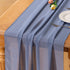 Socomi Dusty Blue Chiffon Table Runner 14ft, 29x170 Inches, Sheer Rustic Wedding Runner for Easter Spring Bridal Shower