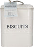 Living Nostalgia Biscuit Tin, 14.5 x 19 cm, Metal, Antique Cream
