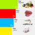 Flexible Cutting Board Mats Set of 4, Colored Cutting Boards with Easy-Grip Handles for Cooking