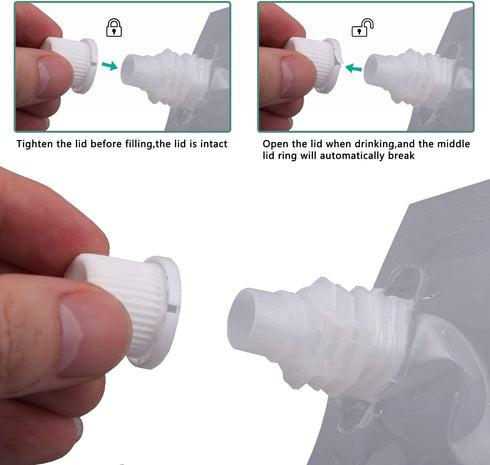 Concealable Reusable Cruise Sneak Flask Liquor Kit, Travel Plastic Flasks for Sneak Drink (6-5-0 Kit)