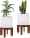 hismocal 2 Pack Wood Plant Stand Indoor Holders for Plants, Sturdy Flower