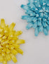 SEINHIJO Ceramic Flower Wall Decor - 3D Wall Art Sculpture, Modern Arts Gifts, Yellow 5.1 inch
