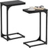 Narrow C Shaped End Tables Living Room TV Trays Set of 2,