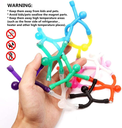 Refrigerator Magnets, Mini Man Fridge Magnets for Kids & Adults, Fun Decoration with 1 Sticky Men Wall Climber