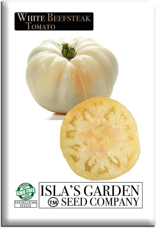 White Beefsteak Tomato Seeds (Solanum lycopersicum) 50+ Heirloom Non-GMO Seeds by Islas