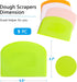 5 PCs Dough Cutter Bench Scraper, Flexible Food-safe Plastic Bowl Scraper for Baking, BPA Free (White, Green, Orange,