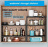 Expandable, Adjustable & Stackable Spice Rack, Metal Pantry Storage Shelves, Cabinet Kitchen Countertop Organizer