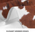 TKS MITLAN 60 84 Inch 6-8 Cowhide Decorative Rectangle Tablecloth Farm Animal Brown Cowhide Print Cow Polyester Table
