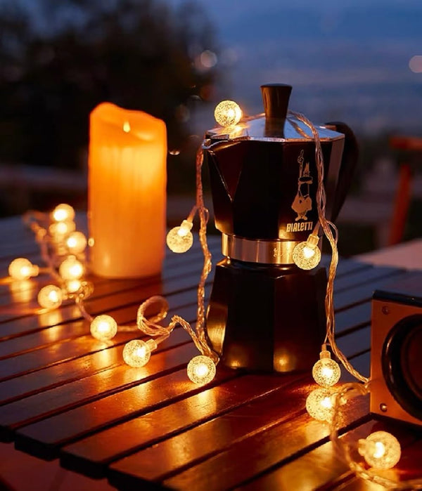 WFGGEH Globe String Lights, 10ft 20 LED USB Powered Globe Crystal Ball Fairy