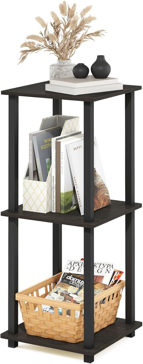 Set 2, 2-Tier Furinno SIMPLISTIC Side Table of Square Modern End Table, Nightstand, Night Stand, Bedside Table