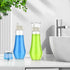 BTIFU 8.8 oz Countertop Glass Mouthwash Dispenser for Bathroom, Refillable Mouthwash Container With Lid Cup, Small