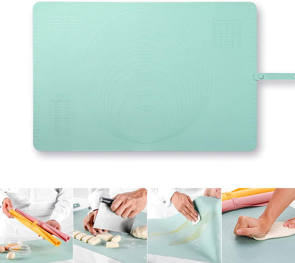 Extra Large Kitchen Silicone Pad, 23.6''x15.7'' Macaron Baking Mat, Thick Heat Resistant Non-Slip