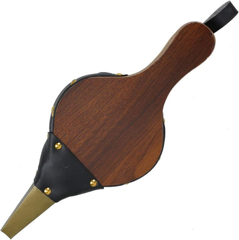 Z-Color 1PCS Brown Wood Fireplace Bellows, 12" x 4.9" Outdoor Cooking Fan Air Blower