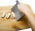 2 Pcs Stainless Steel Food Scraper and Chopper, Large Griddle Spatula Kitchen Tool Gadget, Bench Scraper with Measuring