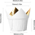 Party Hippo Gold Tulip Cupcake Liners Baking Paper Cups Holders, Greaseproof Muffin Cases Wrappers for Wedding Birthday