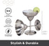Oggi Stainless Steel Margarita Glasses, 12oz, Set of 2, Unbreakable for Outdoor Use