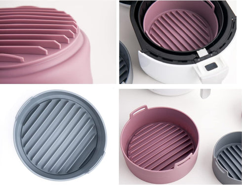 jNE Premium Air Fryer Silicone Pot, 6.3 Inches, Food Safe Oven Accessories, Easy to Clean, Replacement for Parchment