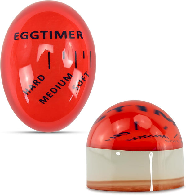 Iconikal Egg Timer 2-Pack, BPA Free Color Changing for Soft or Hard