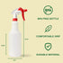 32oz Nozzle 2 Pack Heavy Duty Plastic Spray Bottles for Cleaning - Large Empty Industrial Bottles for Gardening