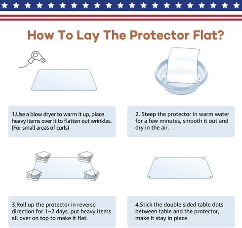 RostiKong 24 55 Inch Table Protector x Clear Plastic Coffee Table Cover Protector Office Desk Pad Mat Rectangle Vinyl