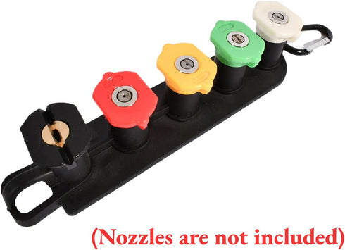 xiangxu 1/4" Quick Connect Pressure Washer Nozzle Holder Set, Durable Plastic with 5 Pcs Holes