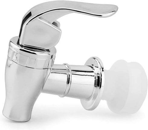 Cornucopia Brands Push Style Spigots for Beverage Dispenser, 2-Pack Replacement Lever Pour Spouts, Chrome Design