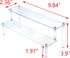 2 3.9-inch T Tulead Tiers Acrylic Riser Rectangular Display Riser Stand Tabletop Clear Display Riser Height Cupcake
