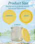 12 Pack 12 5Oz Silicone Oui Yogurt Jar Lids with Labels, Food-Grade Lids for Oui Yogurt Jars, Reusable Silicone Canning
