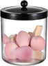 50oz SheeChung Large Plastic Apothecary Jar with Black Stainless Steel Lid - Shatterproof Laundry Pods Container