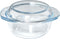 Mini Clear Glass Casserole Dish with Lid, Small 1-QT Round Tempered Glass Bowl
