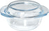 Mini Clear Glass Casserole Dish with Lid, Small 1-QT Round Tempered Glass Bowl