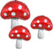 CYMYLAR 3PCS 31'' Mushroom foil balloons. Mushroom decor- Alice in Wonderland theme party