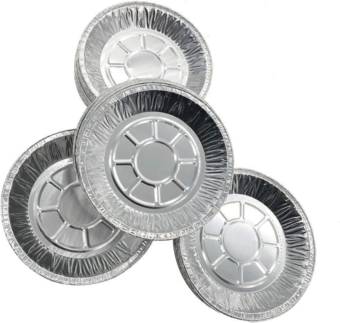Premium 6" Aluminum Foil Pie Pans - 50pcs/set Disposable Tin Plates for Pies Tart Quiche