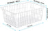 iPEGTOP Wire Storage Freezer Baskets, Set of 6 Large 15.4" White Organizer Storage Bins with Handles for Kitchen,