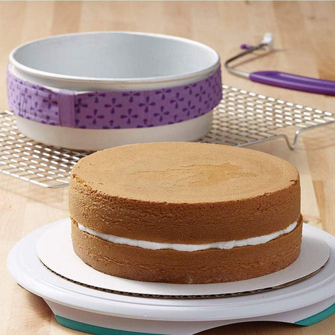 Mity Rain 2pcs Cake Strips, Super Absorbent Thick Cotton Dampen Strips for Even Baking, Cake Baking Supplies